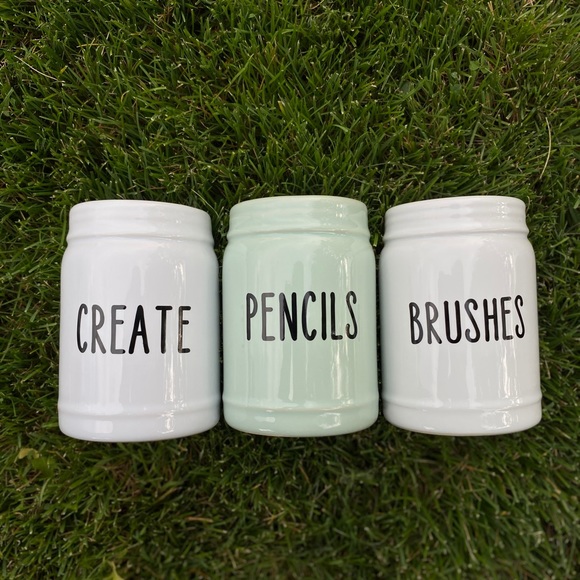 Set of 3 Rae Dunn inspired Jars - Picture 2 of 4